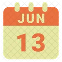 Juni Datum Kalender Symbol