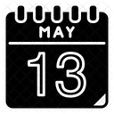May May 13 Calendar Day Icon