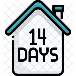 14 Days Home Quarantine  Icon