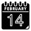 14 De Febrero Febrero Calendario Icono