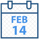 Dia De San Valentin Febrero Calendario Icono