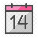 14 De Febrero Dia De San Valentin Calendario Icono