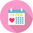 14 De Febrero Calendario 14 De Febrero Calendario Icono
