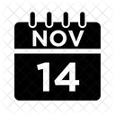 14 De Noviembre Noviembre Fecha De Noviembre Icono