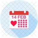 14 De Febrero Calendario 14 De Febrero Calendario Icono