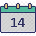 14 February February Calendar Heart Calendar Icon