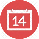 14 February Calendar February Calendar Icon