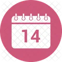 14 February Calendar Icon