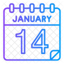 January Day Calendar Icon