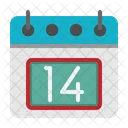 14 Fecha Calendario Icono