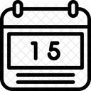15 Data Calendario Programacao Ícone