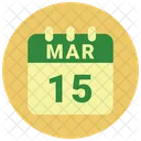 Marzo Fecha Calendario Icono