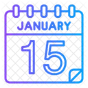 January Day Calendar Icon