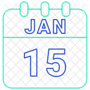 Janvier Date Calendrier Icône