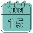 Juni Datum Kalender Icon