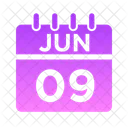 Junio Semana Hora Icono