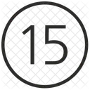 Fifteen Number Digit Icon
