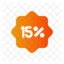15 Percent 15 Sale Icon