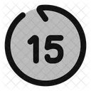 15 Sec 15 Seconds Go Backward Sec Icon