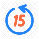 15 Seconds Backward 15 S Icon