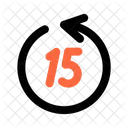 15 Secondes En Arriere 15 S Icône