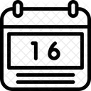 16 Data Calendario Programacao Ícone