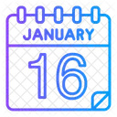 January Day Calendar Icon