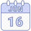 Juni Datum Kalender Symbol