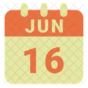 Juni Datum Kalender Symbol