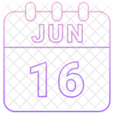 Juni Datum Kalender Symbol