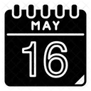 Mai 16 Mai Kalendertag Symbol