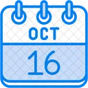 October Calendar Days Time And Date Icon