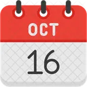 October Calendar Days Time And Date Icon