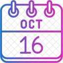 October Calendar Days Time And Date Icon