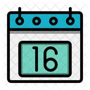 16 Datum Kalender Symbol