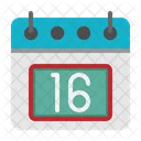 16 St Date Calendar Icon