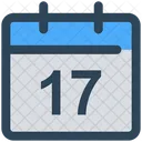 Calendario 17 Data Ícone