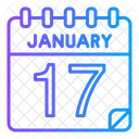 Janeiro Dia Calendario Ícone