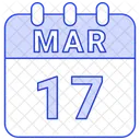 Marzo Fecha Calendario Icono