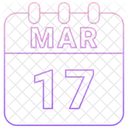 Marzo Fecha Calendario Icono