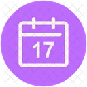Calendario 17 Data Ícone