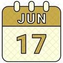 June Date Calendar Icon