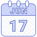 Juni Datum Kalender Symbol