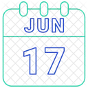 Juni Datum Kalender Symbol