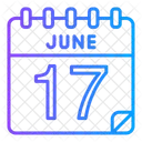 17 Juni Juni Kalendertag Symbol
