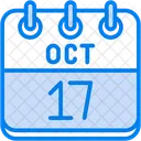 October Calendar Days Time And Date Icon