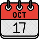 October Calendar Days Time And Date Icon