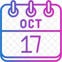 October Calendar Days Time And Date Icon