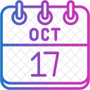 October Calendar Days Time And Date Icon