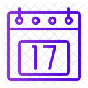 17 St Date Calendar Icon